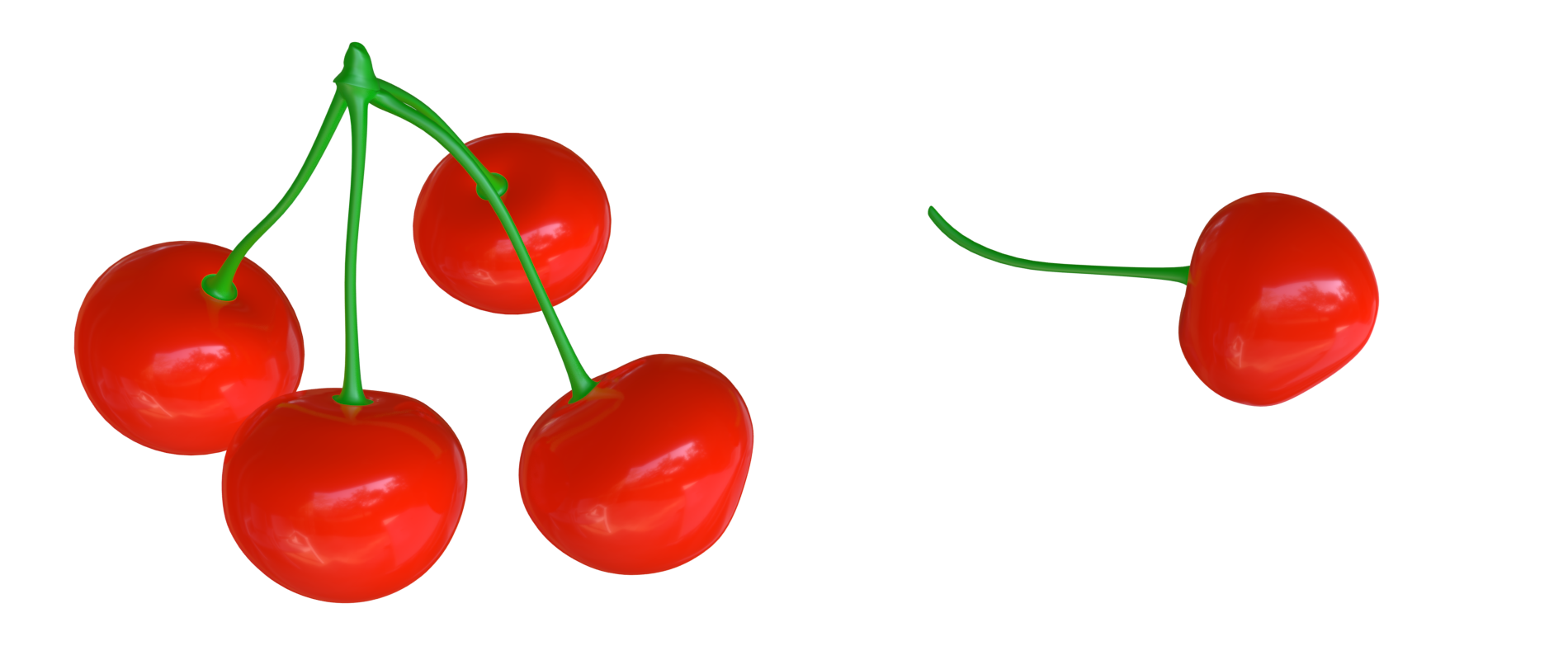 Cherries free 3d model